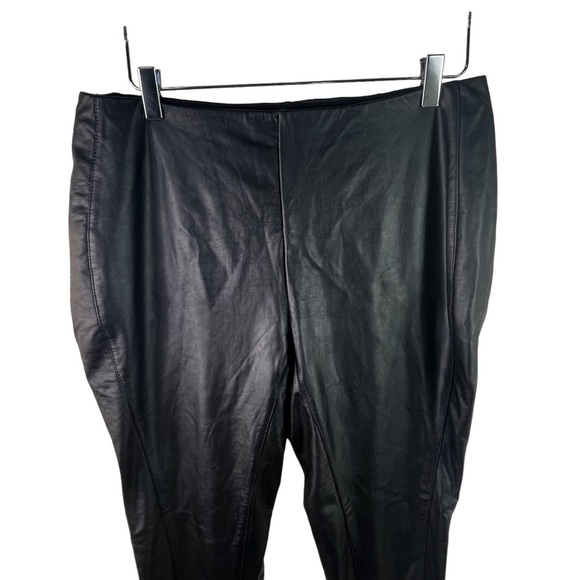 Lysse Faux Vegan Leather High Rise Black Pull On Leggings Women's Size XL - Picture 4 of 12
